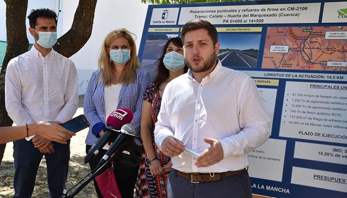 Comienzan las obras de mejora de la CM-2106 entre Cañete y Huerta del Marquesado