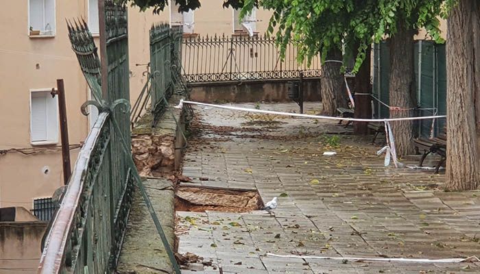 El Ayuntamiento de Cuenca acomete una actuación de urgencia en el muro de la calle Ramiro de Maeztu