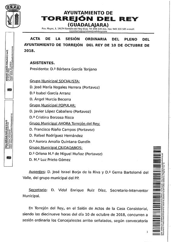 El PSOE critica que PP y Cs se opongan a la fusión de los colegios de Torrejón del Rey que ellos mismos impulsaron