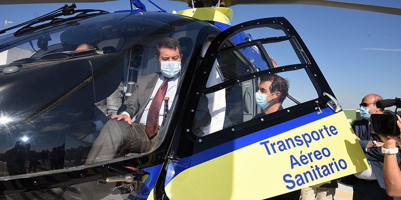 Page inaugura el nuevo helipuerto de Tarancón, el 47 de la provincia de Cuenca