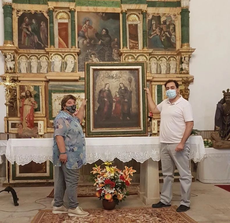 Entrega del cuadro restaurado de Valdemoro del Rey