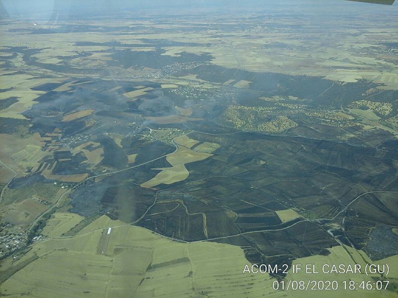 La UME se retira del incendio de El Casar donde han ardido más de mil hectáreas