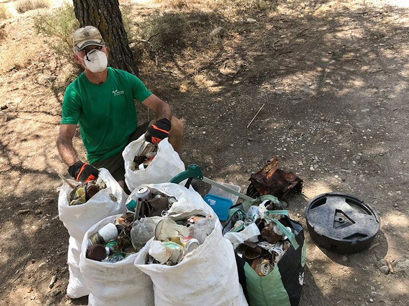 Las patrullas COVID de Geacam recogen más de 1.530 kilos de basura en áreas naturales y recreativas de la provincia de Guadalajara