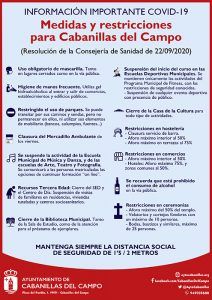 El Ayuntamiento decreta nuevas medidas en Cabanillas, siguiendo las instrucciones de obligado cumplimiento dictadas por Sanidad