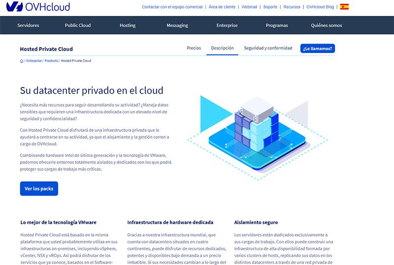 Hosted Private Cloud Premier OVHcloud sienta las bases para un cloud privado alojado de nueva generación