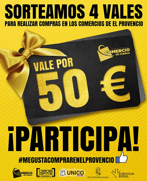 La Asociación de Comercio de Cuenca ha sorteado los 4 vales de 50 euros para comprar en El Provencio