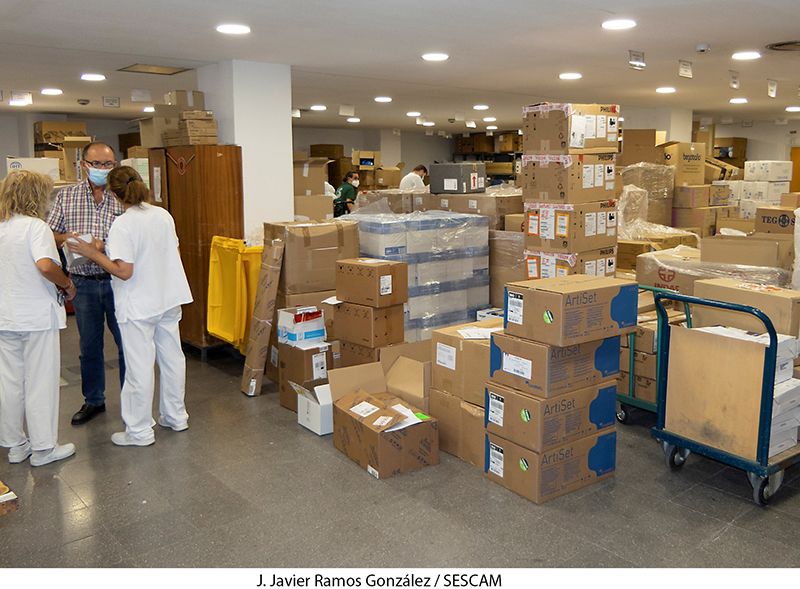 La GAI de Guadalajara recibe más de 118.000 elementos en los últimos envíos de material de protección realizados por el Gobierno regional