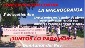 La Plataforma Stop Macrogranjas en Quintanar del Rey organiza una nueva manifestación…, en coche