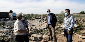 El subdelegado del Gobierno en Cuenca conoce los daños por tormenta en Santa María del Campo Rus 