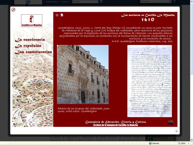 El Gobierno regional reedita la exposición virtual sobre la presencia de los moriscos en Castilla-La Mancha con contenidos renovados 1 El Gobierno regional reedita la exposición virtual sobre la presencia de los moriscos en Castilla-La Mancha con contenidos renovados