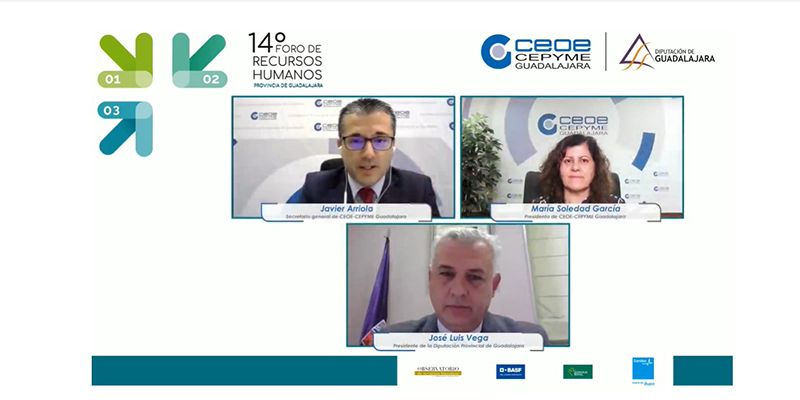 El XIV Foro de Recursos Humanos de CEOE-Cepyme Guadalajara se celebra de manera virtual con cerca de 400 asistentes