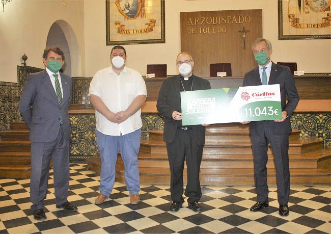 Fundación Eurocaja Rural dona a Cáritas Diocesana 11.000 euros como beneficiaria de la Carrera Virtual Solidaria celebrada en Toledo