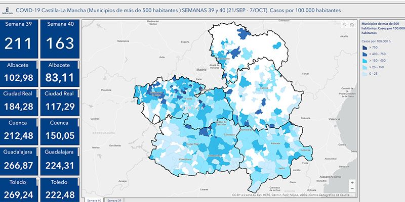 Guadalajara capital, Azuqueca, Sigüenza y Marchamalo, las localidades más afectadas por el coronavirus en Guadalajara en la primera semana de octubre