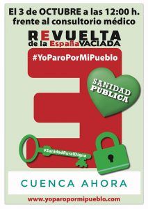 Huete se suma a la campaña “Yo paro por mi pueblo contra el desmantelamiento de los consultorios y los servicios sanitarios”