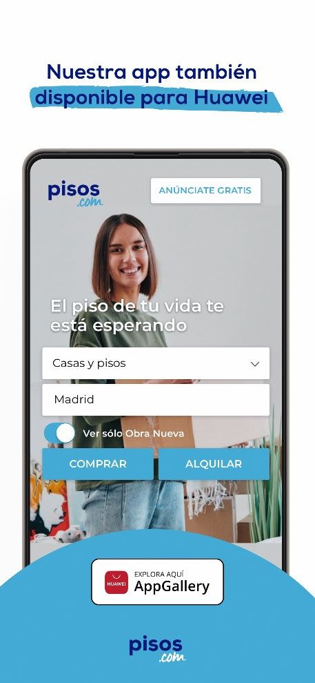 Los usuarios de AppGallery ya pueden encontrar el inmueble deseado a través de la app pisos.com