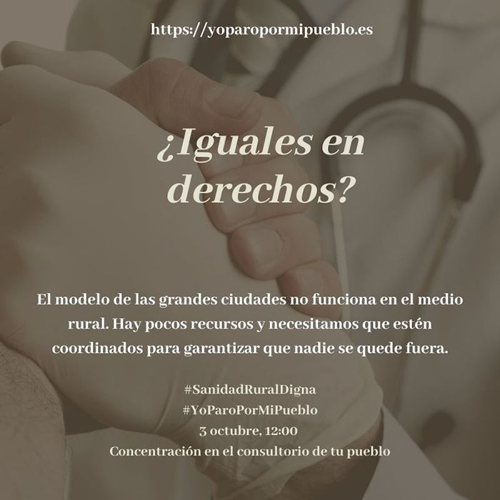 Unión de Uniones anima a participar en la campaña #YoParoPorMiPueblo por una sanidad rural digna
