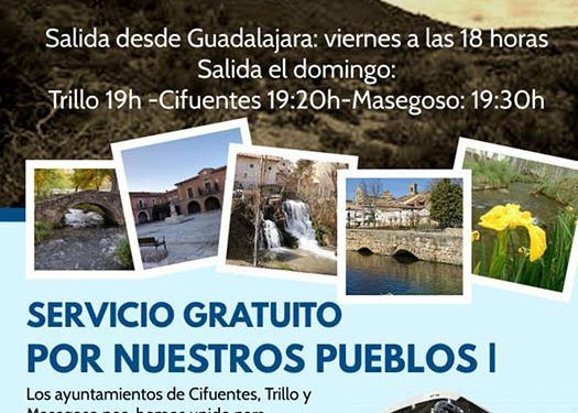 Arranca el servicio de transporte gratuito puesto en marcha gracias al acuerdo entre Cifuentes, Masegoso de Tajuña y Trillo