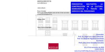 El SPEC-UCLM organiza el encuentro virtual: “Periodistas militantes: la construcción de la cultura democrática a través del ejercicio del periodismo”