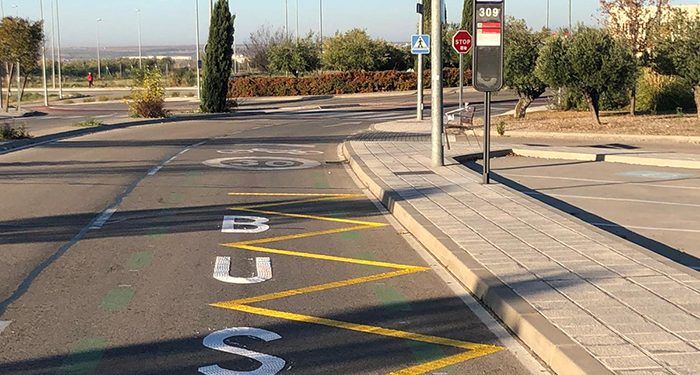 En marcha la nueva parada del servicio urbano de autobús junto a los nuevos juzgados de Guadalajara