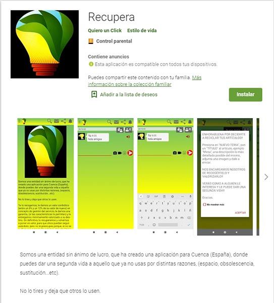 Recupera, una app conquense para dar una nueva vida a los artículos que van a acabar en la basura o el punto limpio