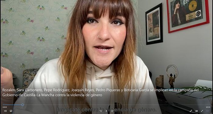 Rozalén, Sara Carbonero, Pepe Rodríguez, Joaquín Reyes, Pedro Piqueras y Boticaria García se implican en la campaña del Gobierno de Castilla-La Mancha contra la violencia de género 1 Rozalén, Sara Carbonero, Pepe Rodríguez, Joaquín Reyes, Pedro Piqueras y Boticaria García se implican en la campaña del Gobierno de Castilla-La Mancha contra la violencia de género
