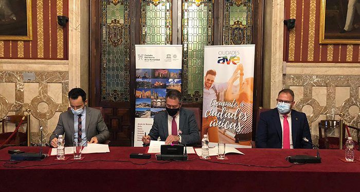 El Grupo de Ciudades Patrimonio de la Humanidad firma un acuerdo de promoción turística con la red de Ciudades AVE 1 El Grupo de Ciudades Patrimonio de la Humanidad firma un acuerdo de promoción turística con la red de Ciudades AVE