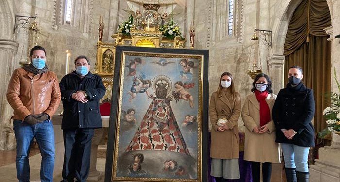 Expuesta en el Museo de Historia de Brihuega el cuadro de la virgen De la Peña del siglo XVII