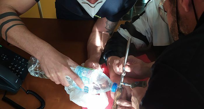 Los bomberos de Motilla liberan el dedo de un niño atrapado en un rodamiento 1 Los bomberos de Motilla liberan el dedo de un niño atrapado en un rodamiento