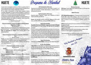 Navidad Especial Huete 2020. Programa de actividades