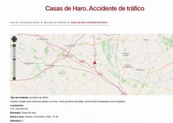 Ocho heridos, entre ellos un bebé, tras una colisión múltiple a causa de la nieve en Casas de Haro Ocho heridos, entre ellos un bebé, tras una colisión múltiple a causa de la nieve en Casas de Haro