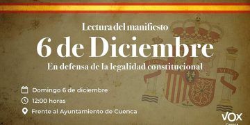 VOX defenderá en Cuenca, a través de la lectura de un manifiesto, el orden constitucional