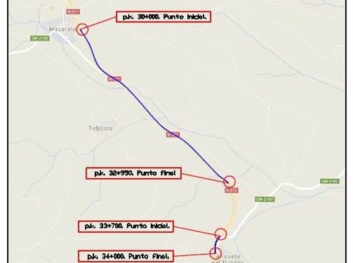 Aprobado el proyecto de rehabilitación del firme en la carretera N-211 entre Mazarete y Anquela del Ducado