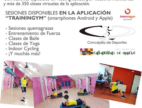 El Ayuntamiento de Cabanillas recuerda a los usuarios del Programa Municipal de Fitness la opción de sus clases virtuales