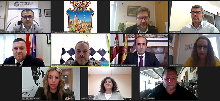 El Ayuntamiento de Guadalajara se reúne con CEOE y la Federación de Turismo y Hostelería para trabajar en nuevas ayudas por la covid19