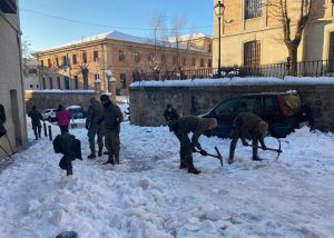 El Ejército finalmente sí actuará contra la nieve y el hielo en Guadalajara, Cabanillas y Albalate
