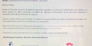 El PP pregunta al Sescam por qué no se han vacunado a mayores de viviendas tuteladas y qué criterio ha seguido en el Virgen de la Luz