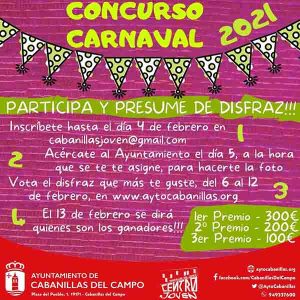 Habrá Concurso de Disfraces en el Carnaval 2021 de Cabanillas, pero será «online»