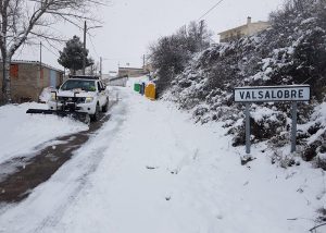 La Diputación de Cuenca en colaboración con GEACAM, realiza 80 actuaciones para limpiar la nieve y el hielo de las carreteras