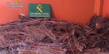 La Guardia Civil detiene en Luzaga a cuatro personas por robo de cable del tendido telefónico