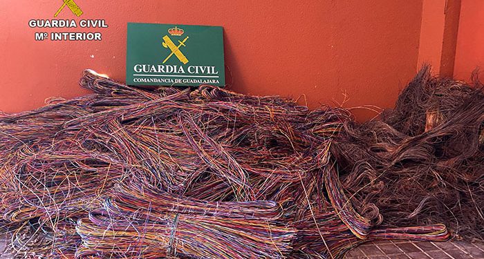 La Guardia Civil detiene en Luzaga a cuatro personas por robo de cable del tendido telefónico