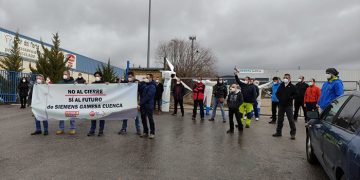 Movilización de todas las plantillas españolas del grupo Siemens-Gamesa contra los cierres y EREs de Cuenca y Os Somozas
