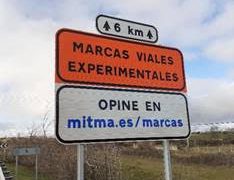 Nuevas marcas viales experimentales en la N-320 entre Alcocer y el límite de Cuenca