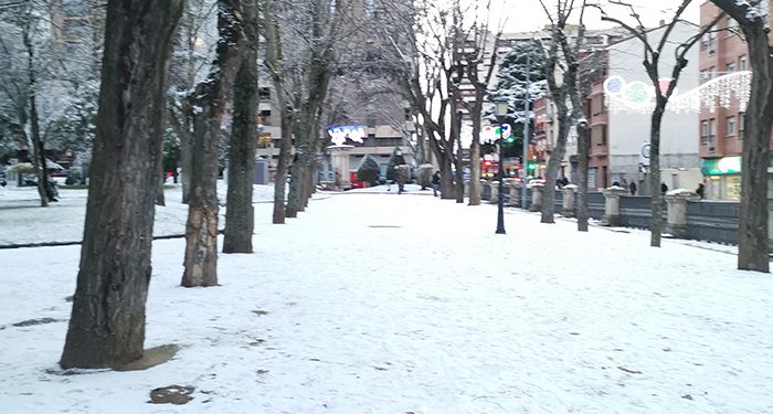 El temporal pasa sin incidentes por Guadalajara 1 Parque de la Concordia nevado