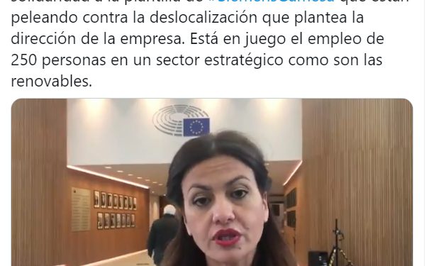 Representantes españoles en el europarlamento se implican en el conflicto provocado por la decisión de Siemens-Gamesa de cerrar sus plantas de Cuenca y Os Somozas 1 Representantes españoles en el europarlamento se implican en el conflicto provocado por la decisión de Siemens-Gamesa de cerrar sus plantas de Cuenca y Os Somozas