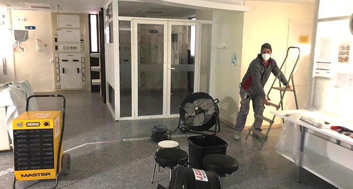 Resuelta en menos de una hora una avería que afectó este miércoles al techo de uno de los módulos de la UCI del Hospital de Guadalajara