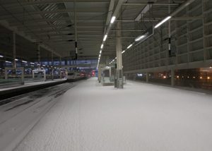 Suspendido todo el tráfico ferroviario en el contorno de Madrid para todo tipo de circulaciones a causa del temporal ‘Filomena’