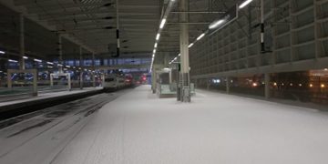 Suspendido todo el tráfico ferroviario en el contorno de Madrid para todo tipo de circulaciones a causa del temporal ‘Filomena’
