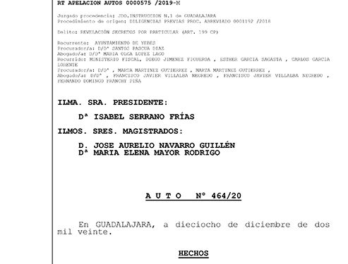 Varapalo judicial contra el alcalde socialista de Yebes José Miguel Cócera con condena en costas incluida por “temeridad”