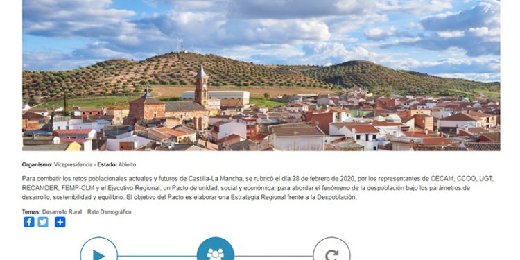 Castilla-La Mancha abre un cuestionario público para elaborar la Estrategia Regional frente a la Despoblación