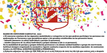 El Ayuntamiento de Tarancón convoca el I Concurso Virtual de Carnaval y Años 60 en categoría infantil y adulto